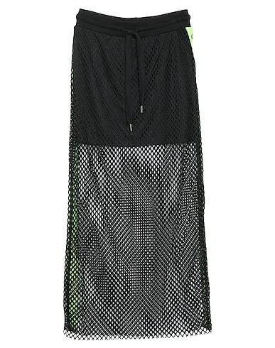 Black Techno fabric Maxi Skirts