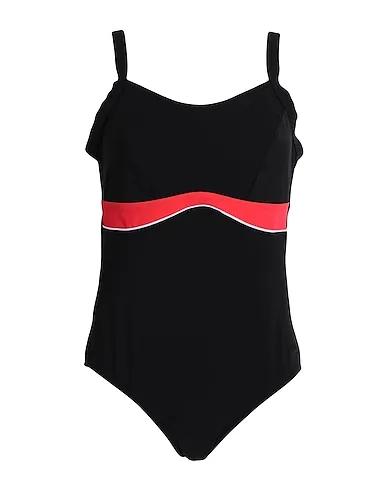 Black Techno fabric One-piece swimsuits