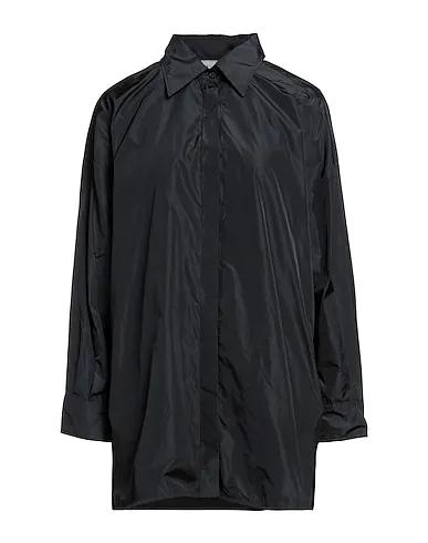 Black Techno fabric Solid color shirts & blouses