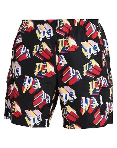 Black Techno fabric Swim shorts