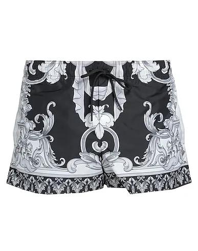 Black Techno fabric Swim shorts