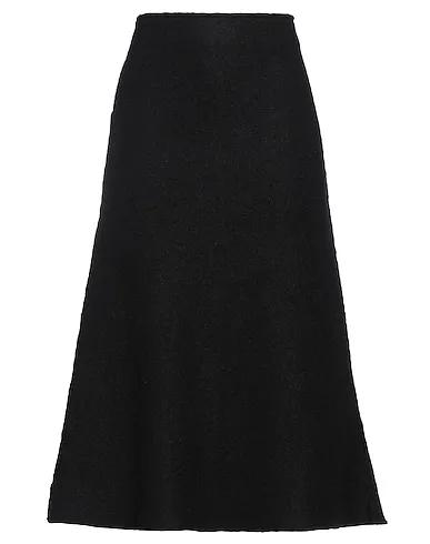 Black Velour Midi skirt