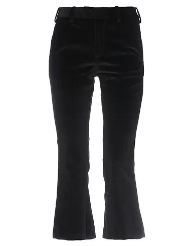 Black Velvet Cropped pants & culottes