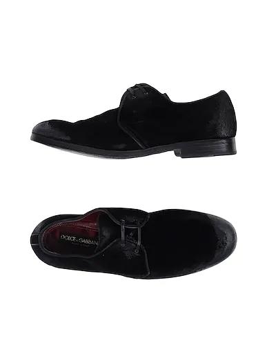 Black Velvet Laced shoes