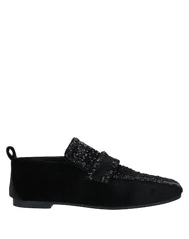 Black Velvet Loafers