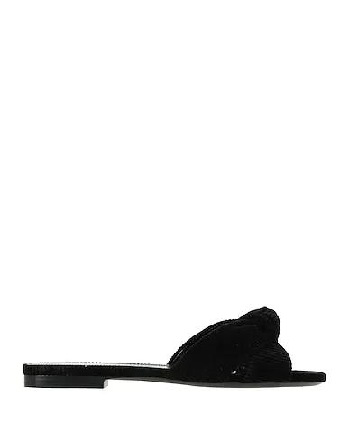 Black Velvet Sandals