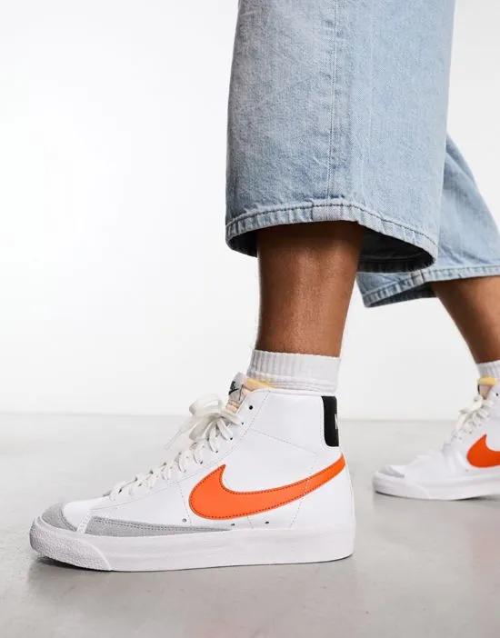 Blazer '77 Mid sneakers in white and orange