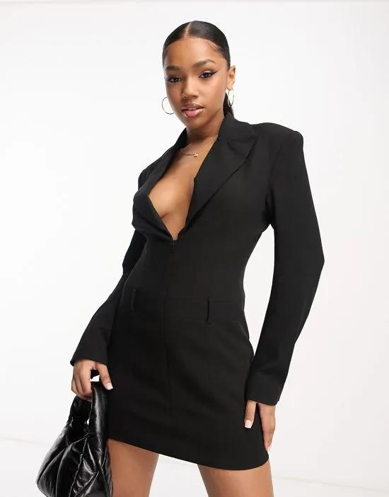 blazer dress in black
