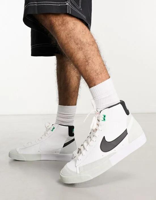 Blazer Mid '77 Remix sneakers in white and black