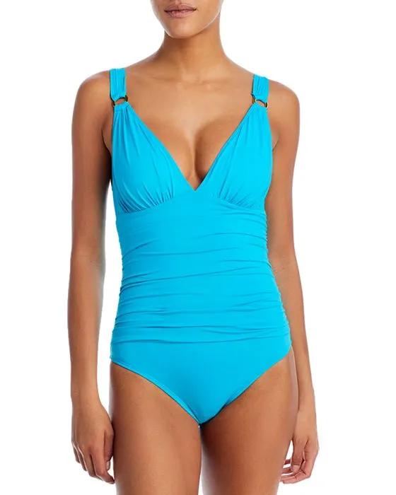 Bleau by Rod Beattie Ruched One Piece Swimsuit