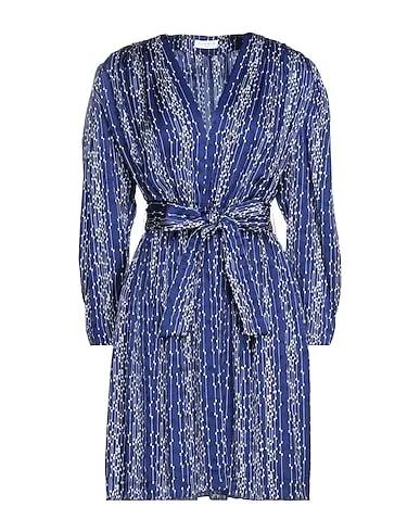 Blue Brocade Short dress