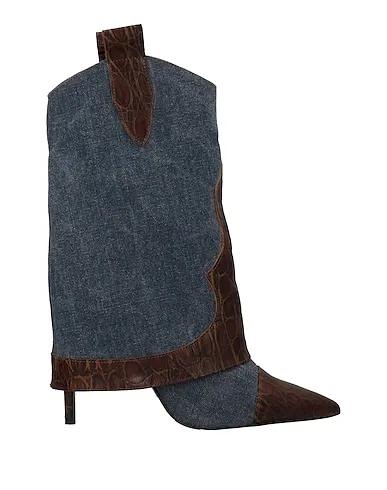 Blue Canvas Ankle boot
