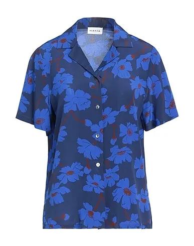 Blue Chiffon Floral shirts & blouses
