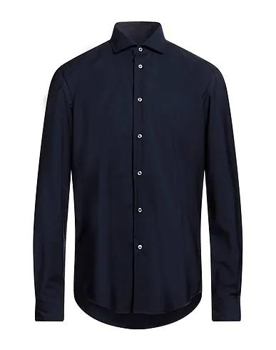 Blue Cool wool Solid color shirt