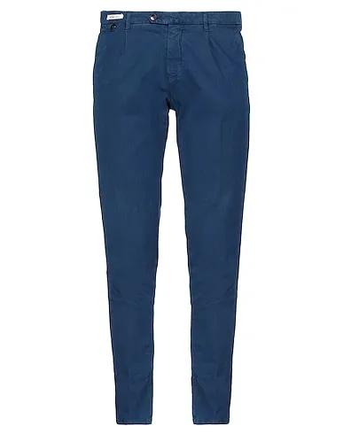 Blue Jacquard Casual pants