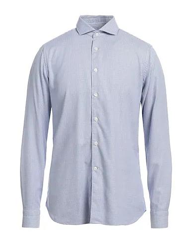 Blue Jacquard Checked shirt