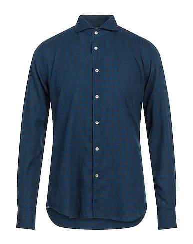 Blue Jacquard Checked shirt