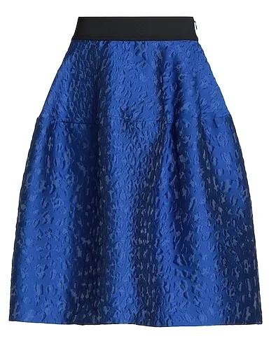 Blue Jacquard Midi skirt