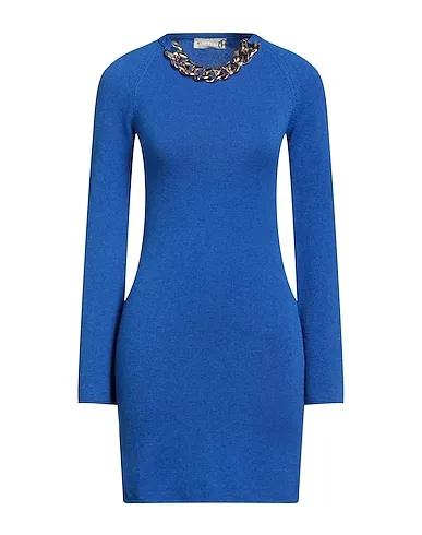 Blue Knitted Short dress