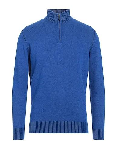 Blue Knitted Sweater with zip