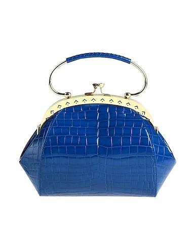Blue Leather Handbag