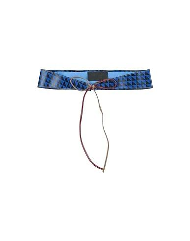 Blue Leather High-waist belt