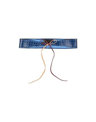 Blue Leather High-waist belt