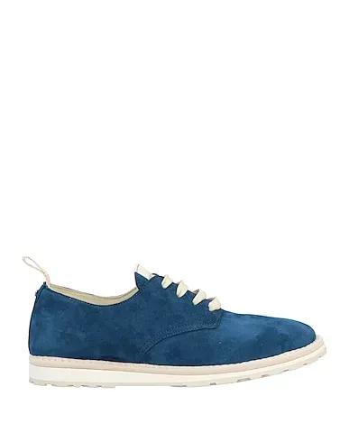 Blue Leather Laced shoes
