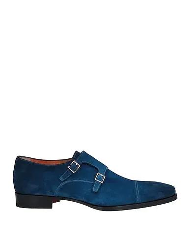 Blue Leather Loafers