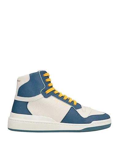Blue Leather Sneakers