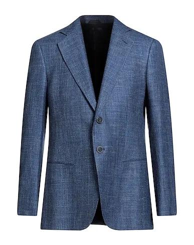 Blue Plain weave Blazer