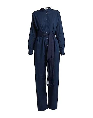 Blue Plain weave Jumpsuit/one piece