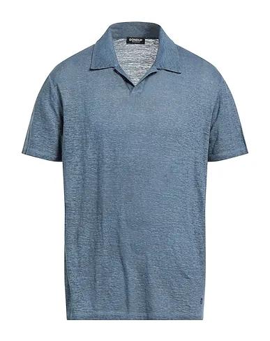 Blue Plain weave Polo shirt