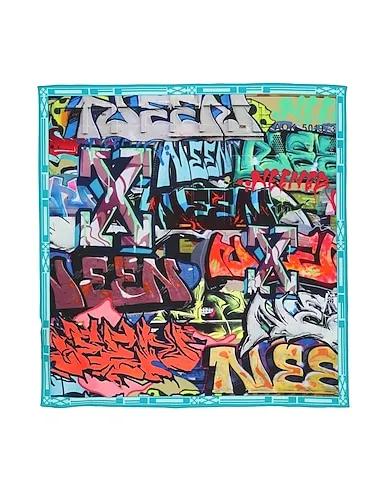 Blue Plain weave Scarves and foulards