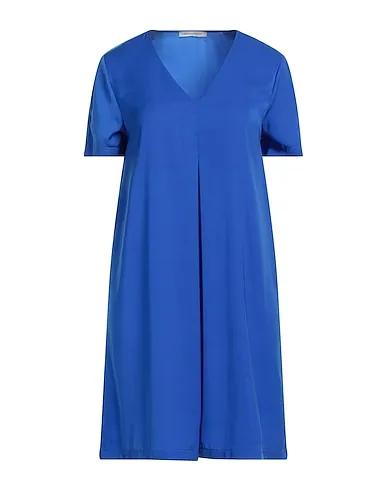 Blue Plain weave Short dress