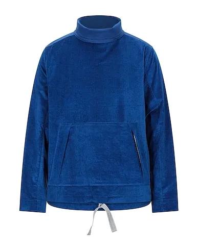 Blue Plain weave Sweatshirt