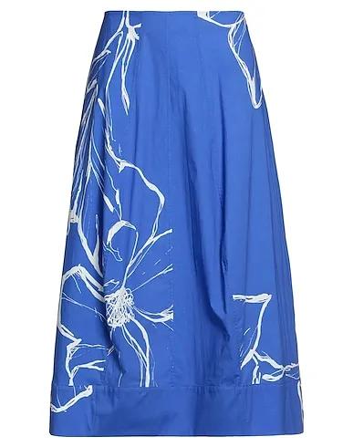 Blue Poplin Maxi Skirts