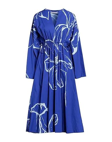 Blue Poplin Midi dress
