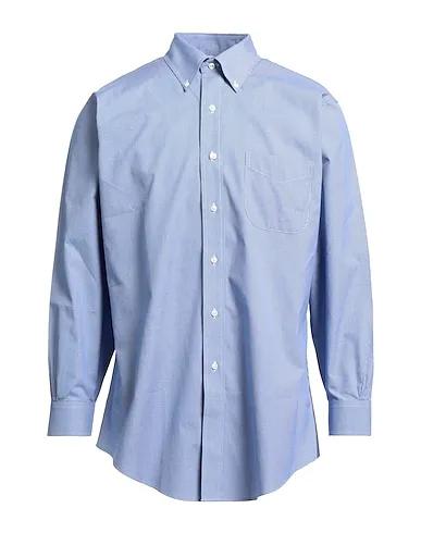 Blue Poplin Patterned shirt