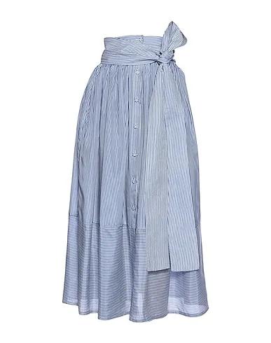 Blue Satin Maxi Skirts