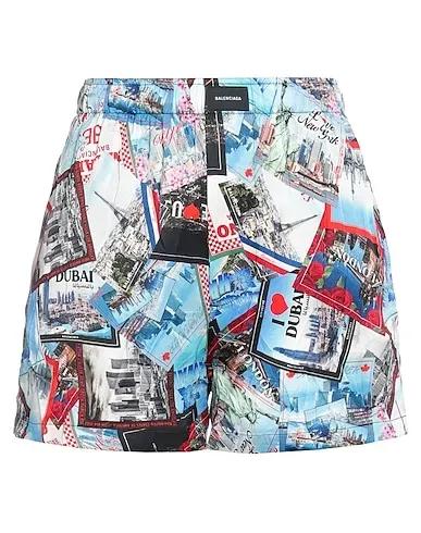 Blue Satin Shorts & Bermuda