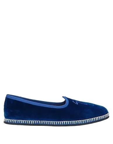 Blue Velvet Loafers