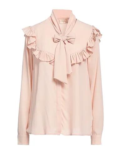 Blush Crêpe Shirts & blouses with bow