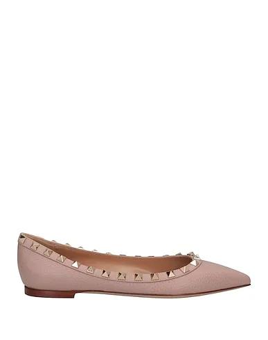 Blush Leather Ballet flats