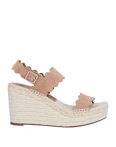 Blush Leather Espadrilles