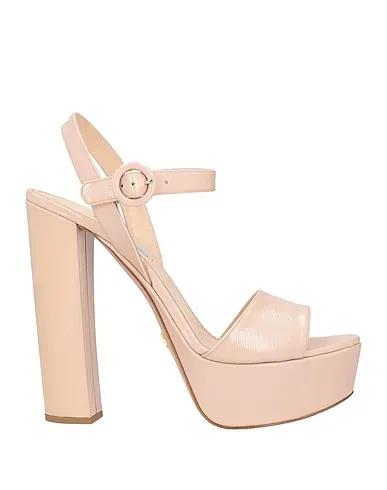 Blush Leather Sandals