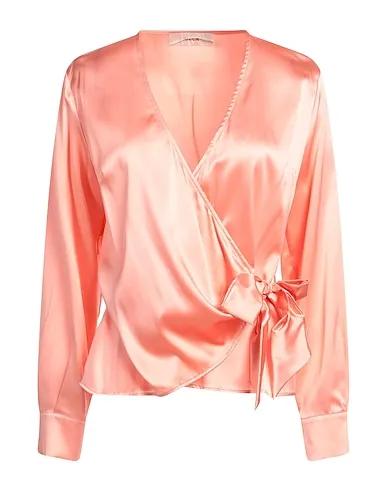 Blush Satin Solid color shirts & blouses