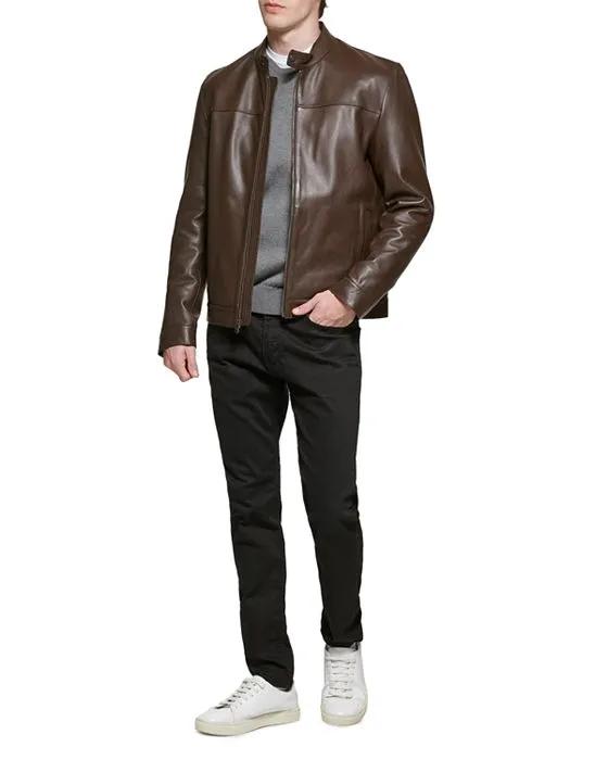 Bonded Leather Moto Jacket