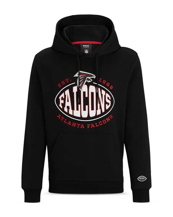 BOSS NFL Atlanta Falcons Cotton Blend Printed Regular Fit Hoodie