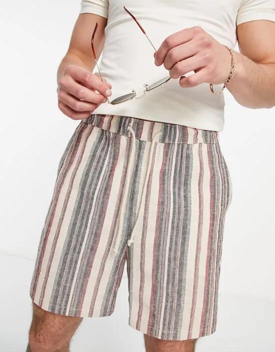 boxy shorts in stripe